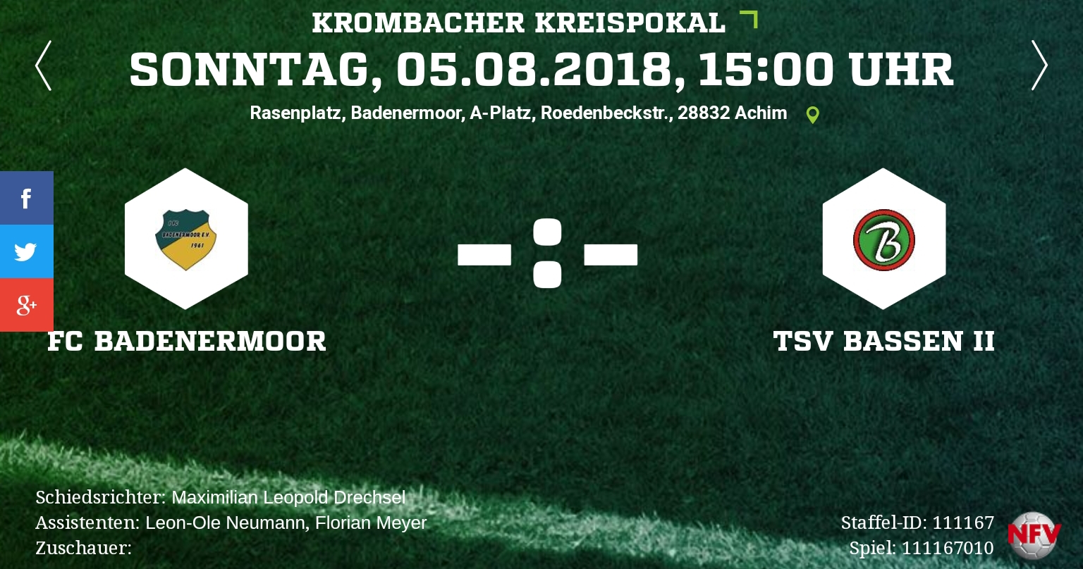 Saisonstart im Pokal Saisonstart im Pokal