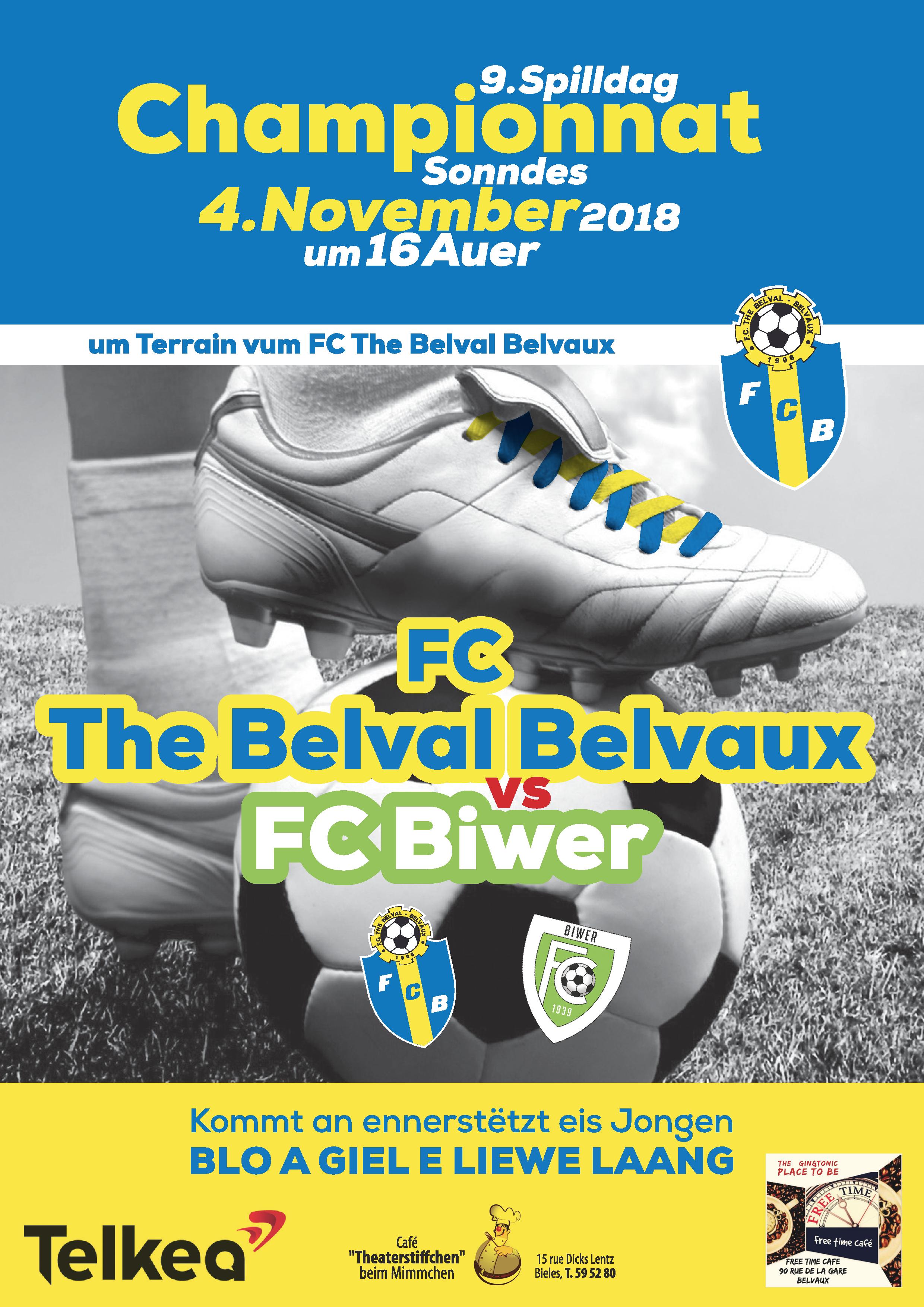 FC THE BELVAL BELVAUX vs JEUNESSE BIWER (04.11.18 16h00)