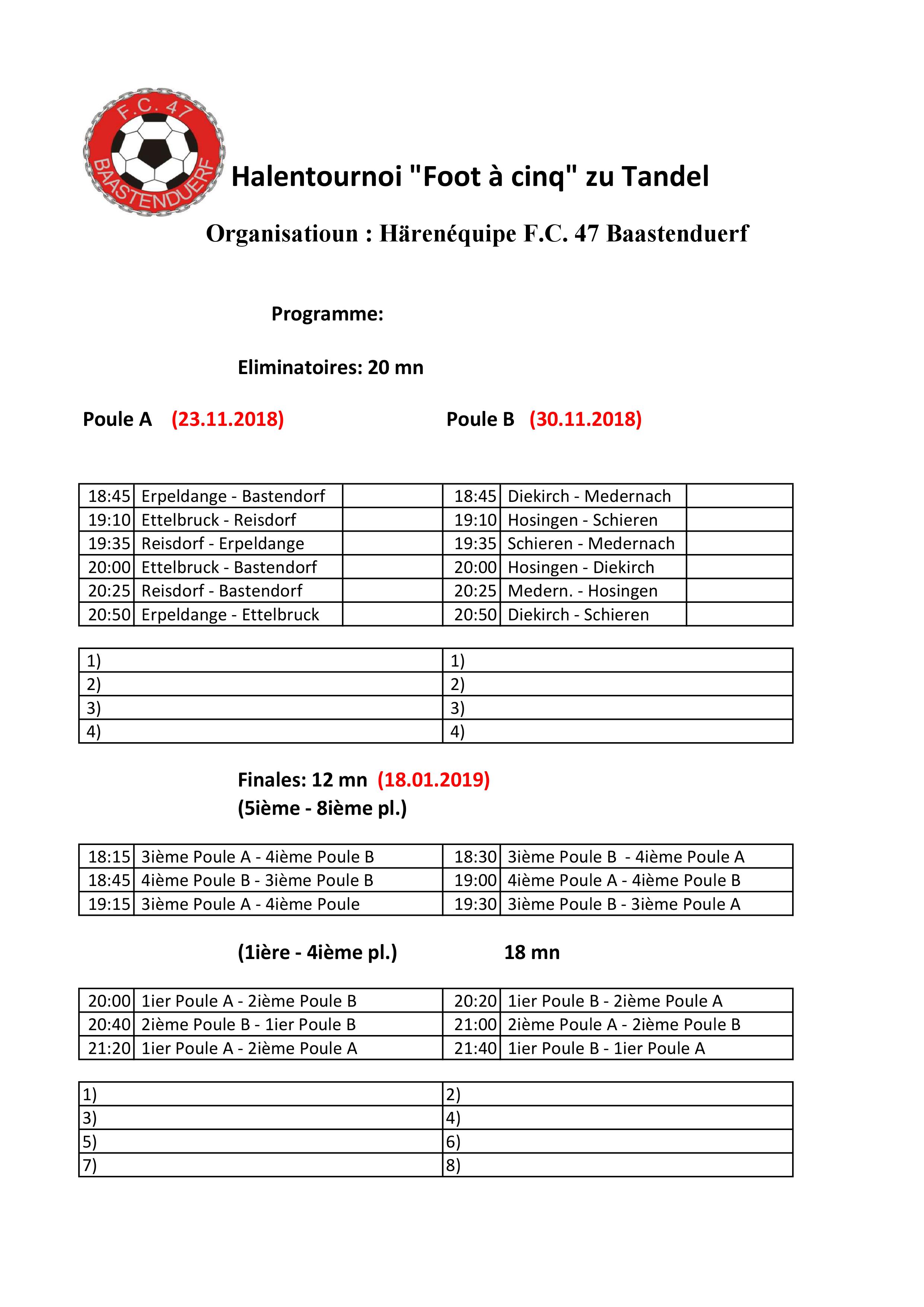 Härenéquipes Halenturnéier 18/19 Härenéquipes Halenturnéier 18/19