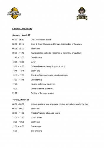 Trainings Camp in Dudelange