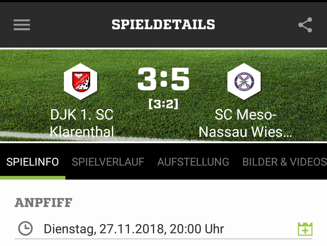 Pokal Viertelfinale erreicht. Glückwunsch Jungs !