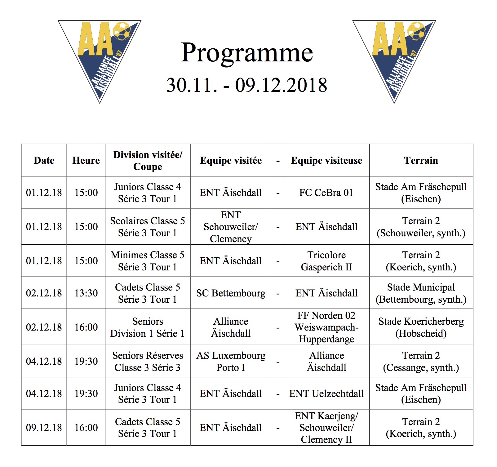 Programm 30.11.-09.12.2018 Programm 30.11.-09.12.2018