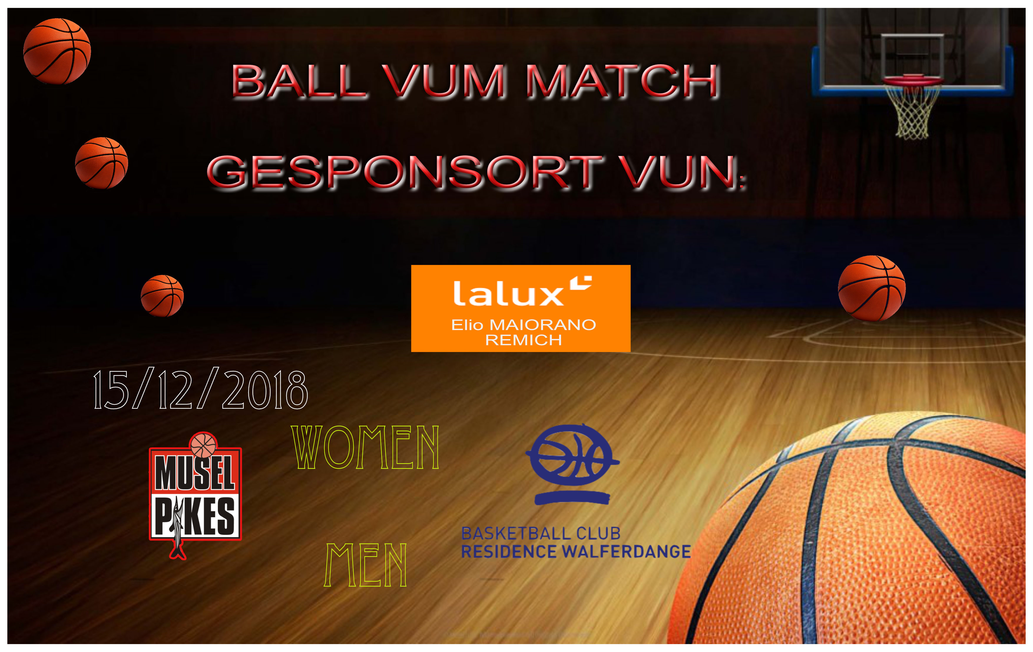 Den Elio MAIORANO sponsort de Ball Vum Match Den Elio MAIORANO sponsort de Ball Vum Match