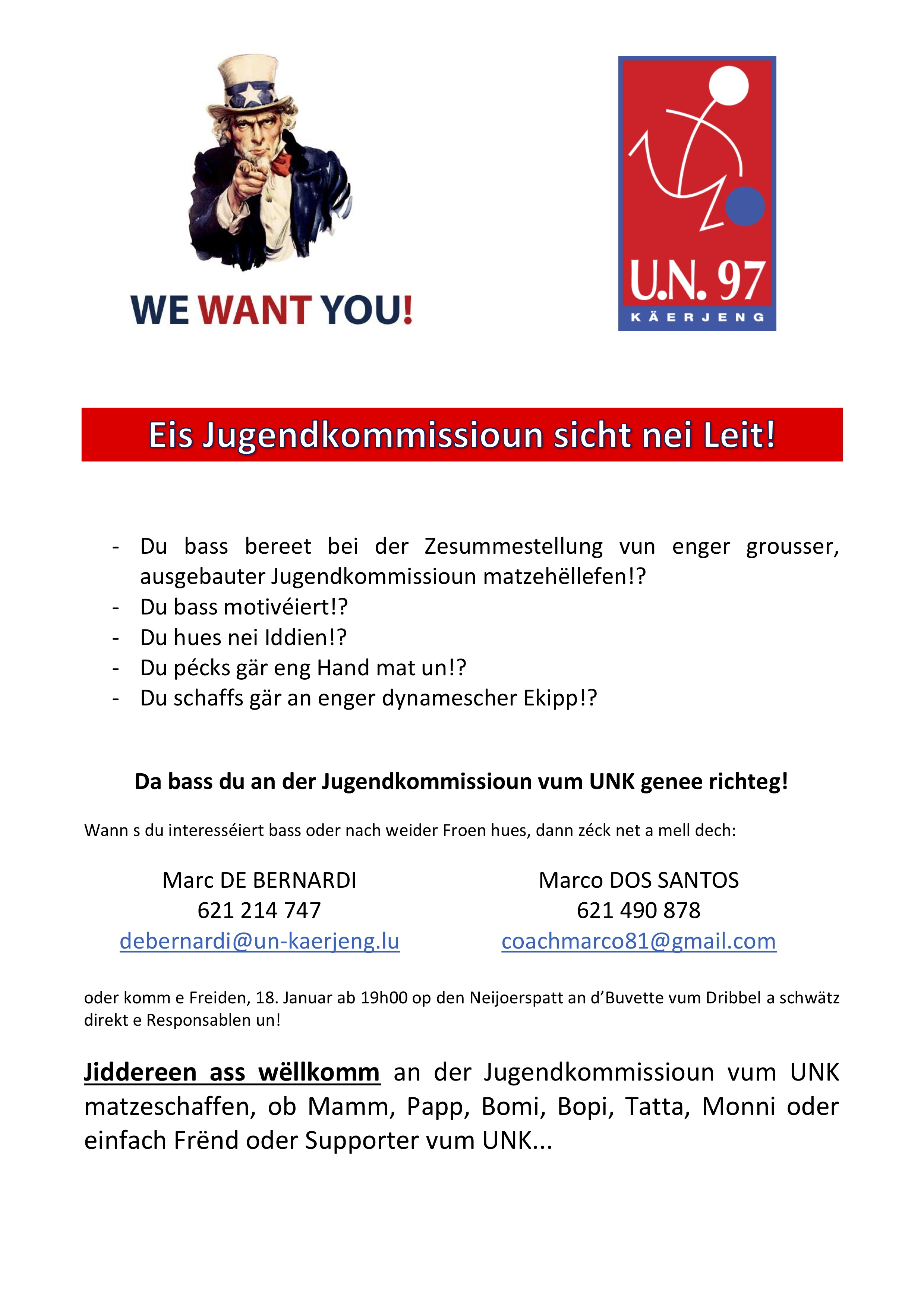 *** Jugendkommissioun sicht nei Leit ***