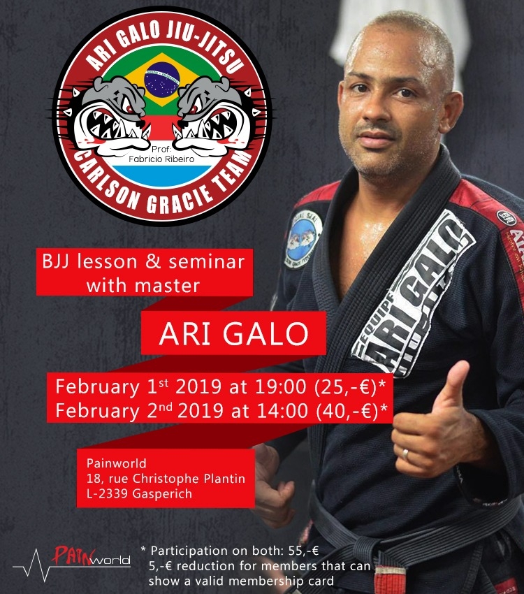 Stage BJJ avec Ari GALO le 1er et 2 février