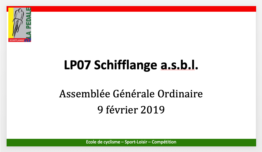 Generalversammlung vun der LP07 Schëffleng Generalversammlung vun der LP07 Schëffleng