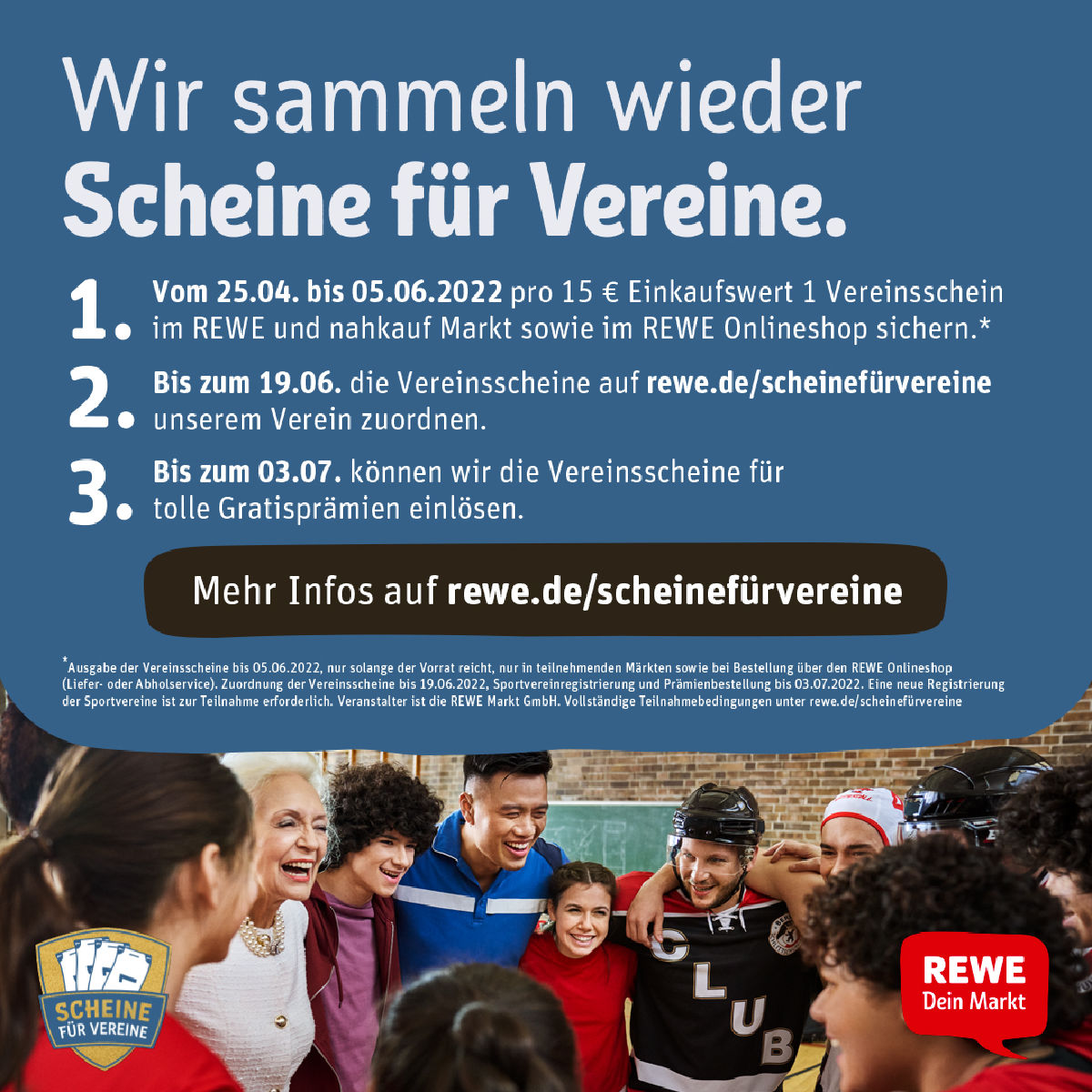 Scheine für Verein sammeln 