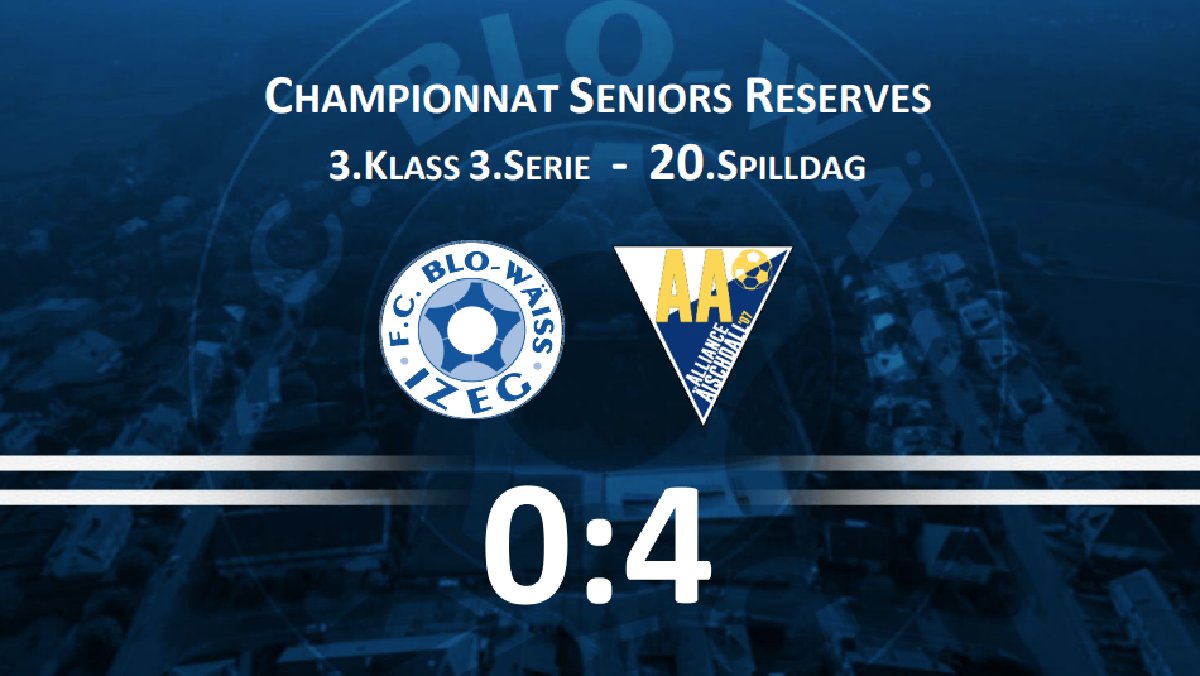 SENIORS RESERVES – ÉISCHT NIDDERLAG NO SECHS MÉINT SENIORS RESERVES – ÉISCHT NIDDERLAG NO SECHS MÉINT