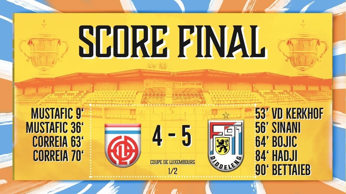 Fola Esch - F91 Diddeleng 4-5 (2-0) Fola Esch - F91 Diddeleng 4-5 (2-0)