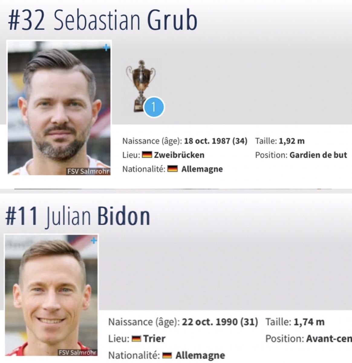 Ons zwei éischt Transferts fir Saison 2022/23: Sebastian GRUB an Julian BIDON !