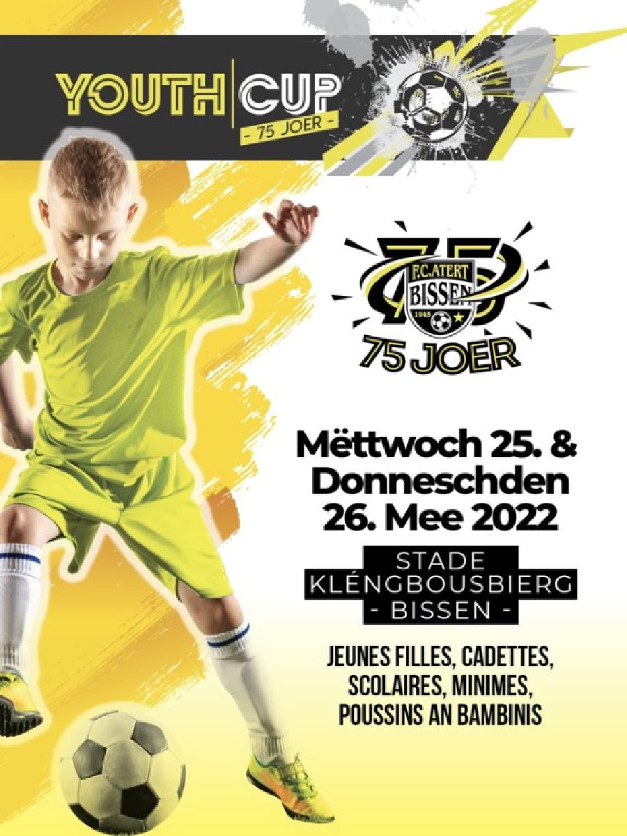 Groussen Jugend-Tournoi mat 54 Equipen an iwwert 600 Kanner an dat am Kader vun eisem 75. Anniversaire