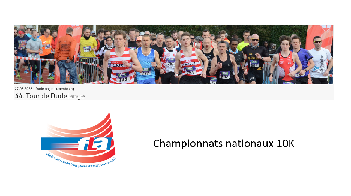 44. Tour de Dudelange - Championnats Nationaux de 10K (27/03/2022)