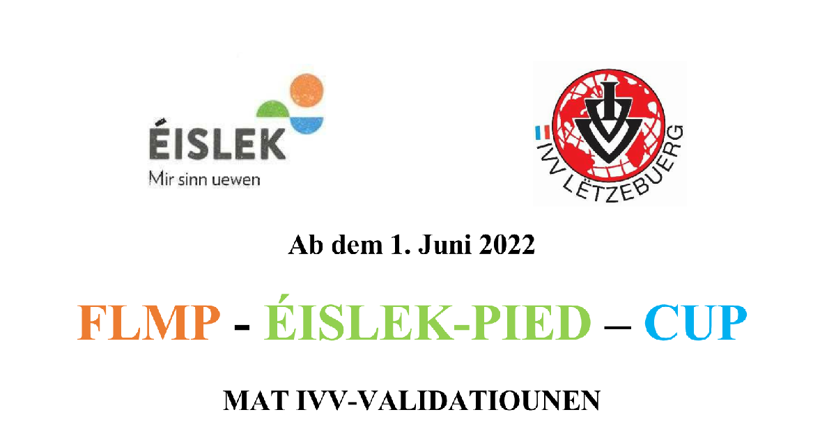 Lancement 1. Juni 2022 - FLMP ÉISLEK-PIED CUP