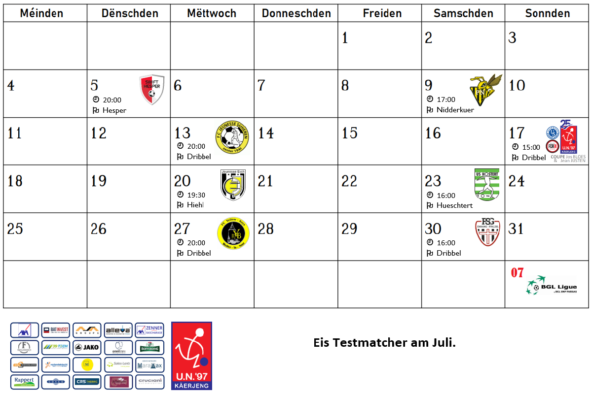 Eis Testmatcher am Juli Eis Testmatcher am Juli
