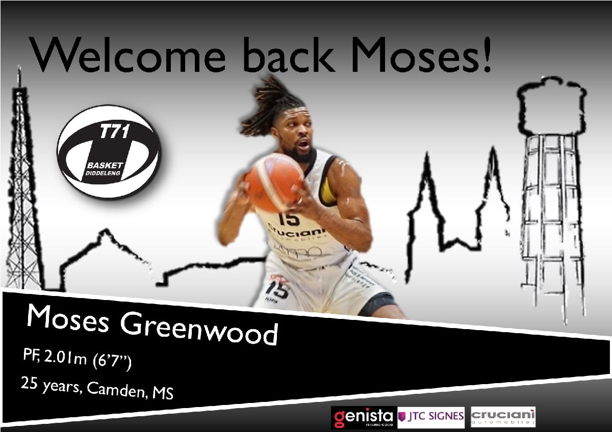 T71 extends with Moses Greenwood!