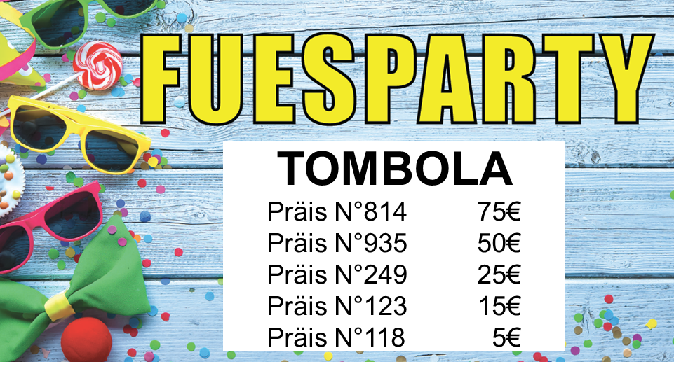 Tombola Fuesparty 2019