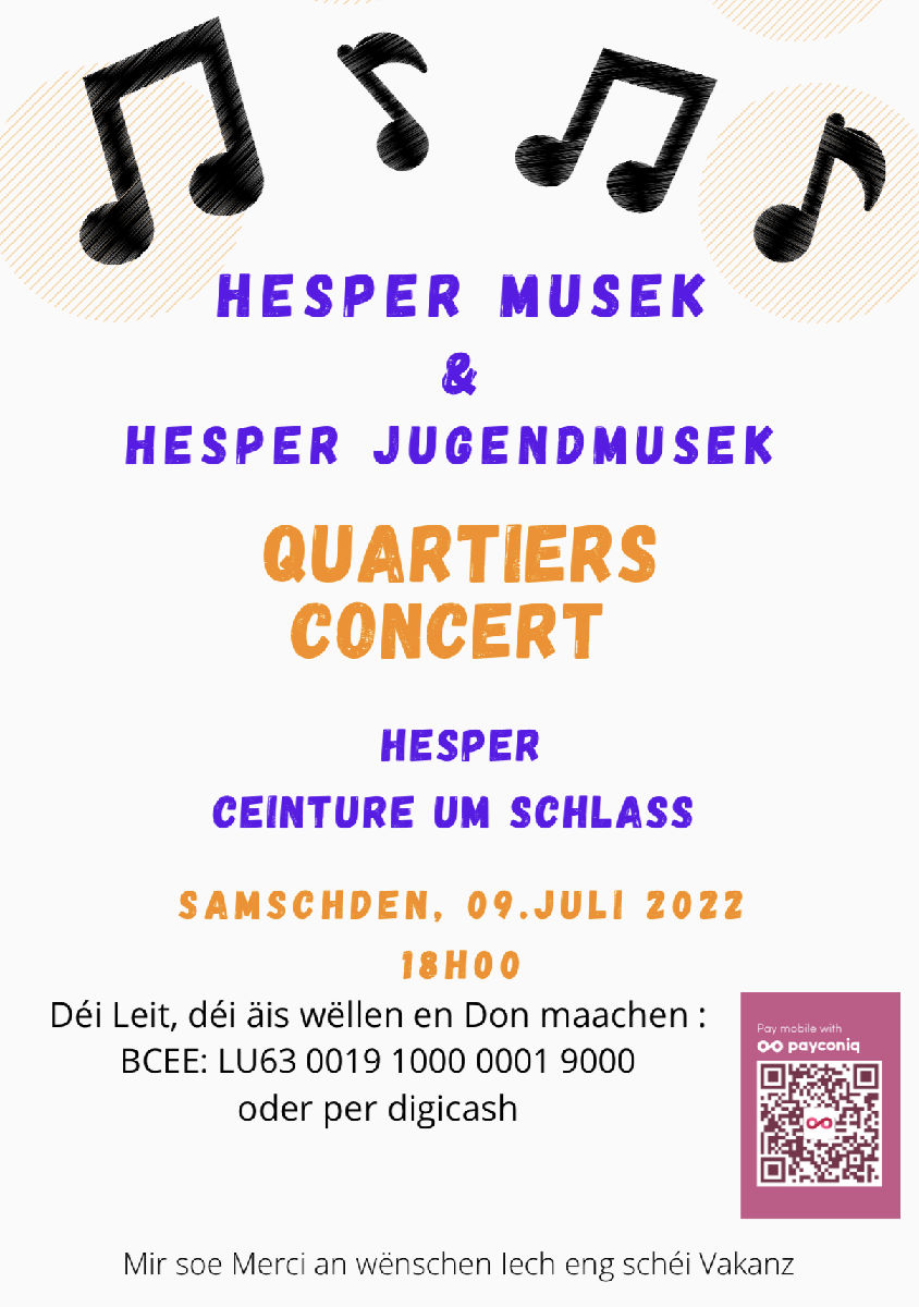 Quartiersconcert um Hesper Schlass