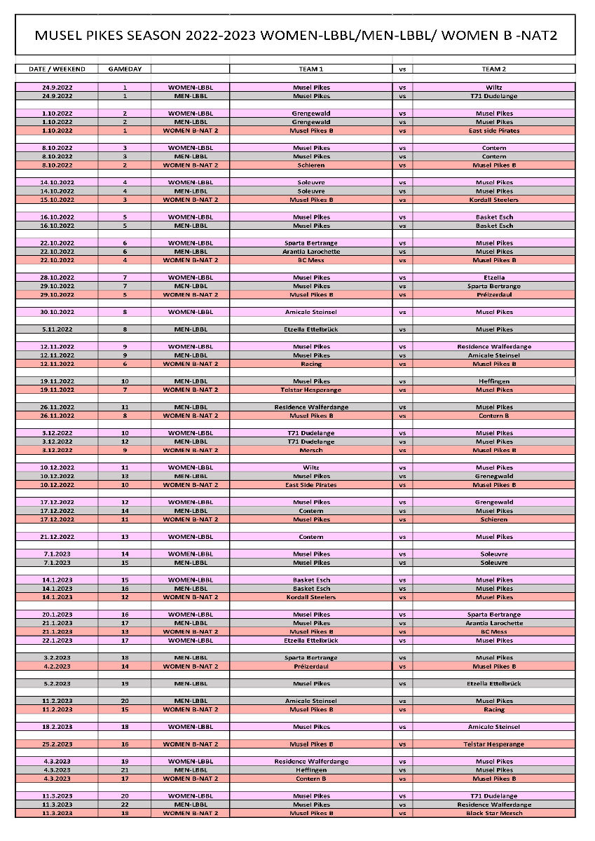 game schedule season 2022-2023