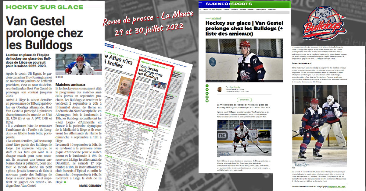 REVUE DE PRESSE - LA MEUSE 30 JUILLET 2022 REVUE DE PRESSE - LA MEUSE 30 JUILLET 2022
