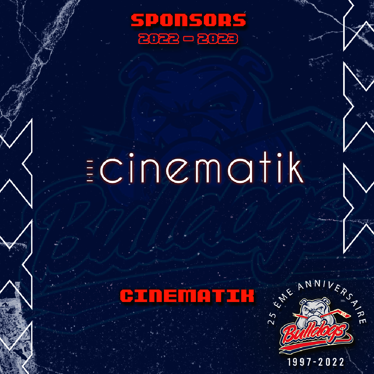 NEWS - CINEMATIK - NOUVEAU PARTENAIRE DES BULLDOGS DE LIEGE NEWS - CINEMATIK - NOUVEAU PARTENAIRE DES BULLDOGS DE LIEGE