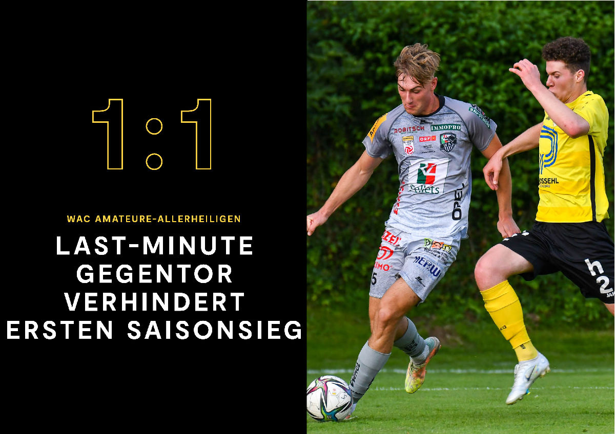 1:1 nach spätem Gegentor 1:1 nach spätem Gegentor