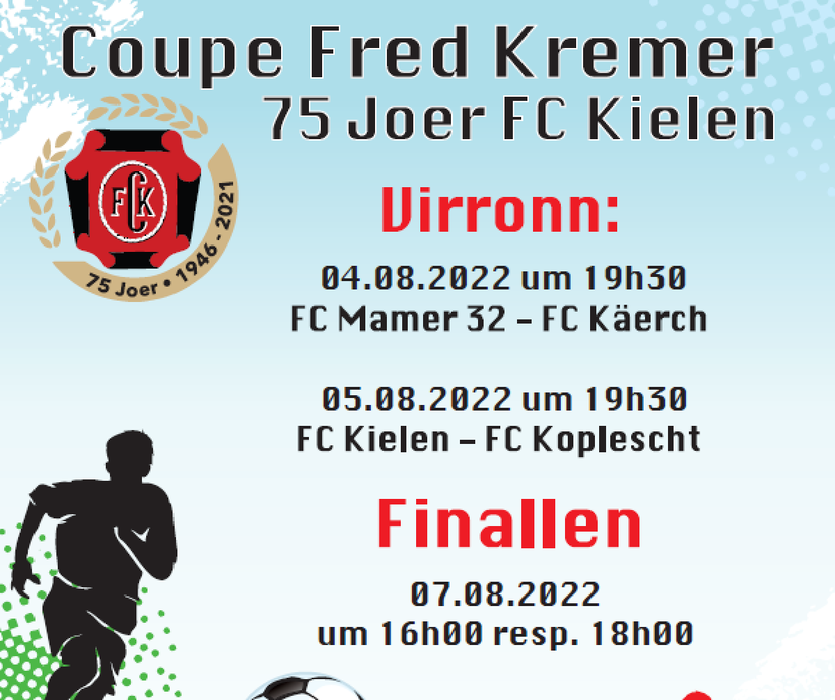 COUPE zu Kielen! Mat KOPLESCHT, KÄERCH & MAMER COUPE zu Kielen! Mat KOPLESCHT, KÄERCH & MAMER