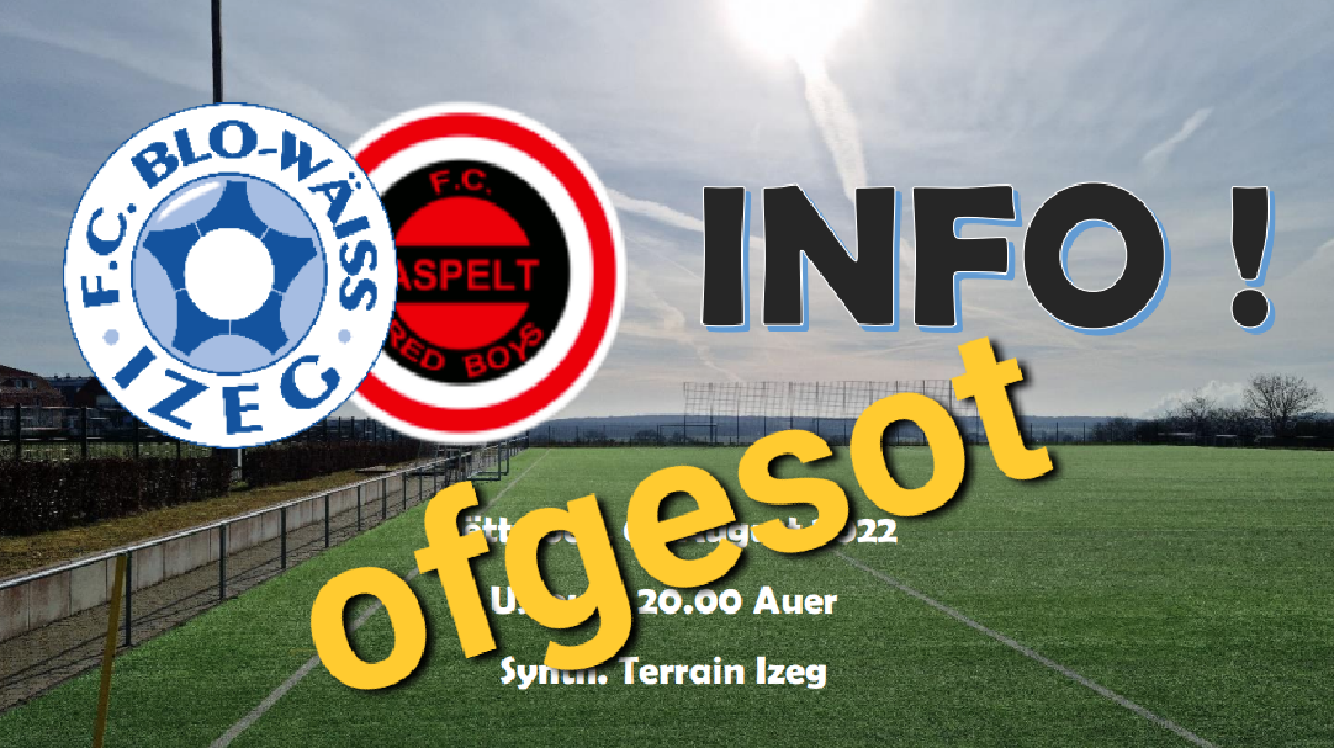 MATCH GÉNGT UESPELT OFGESOT