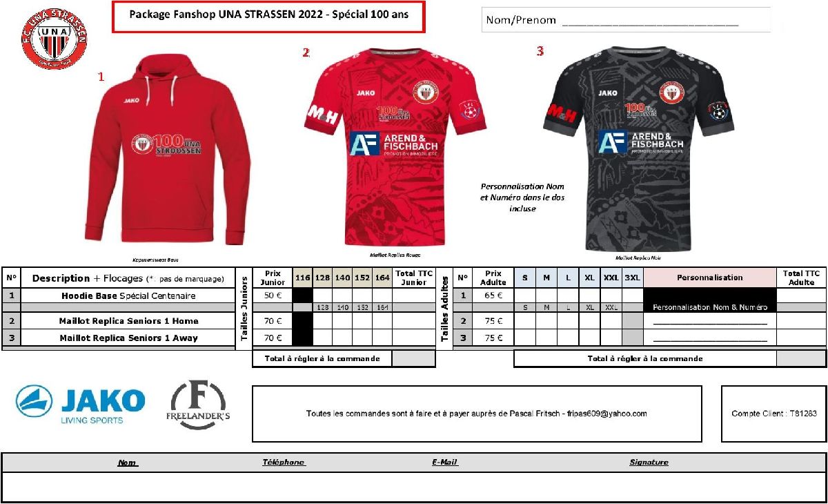 UNA - Déifferdeng e Sonndeg eréischt um 18.00 Auer- neie Fanshop online