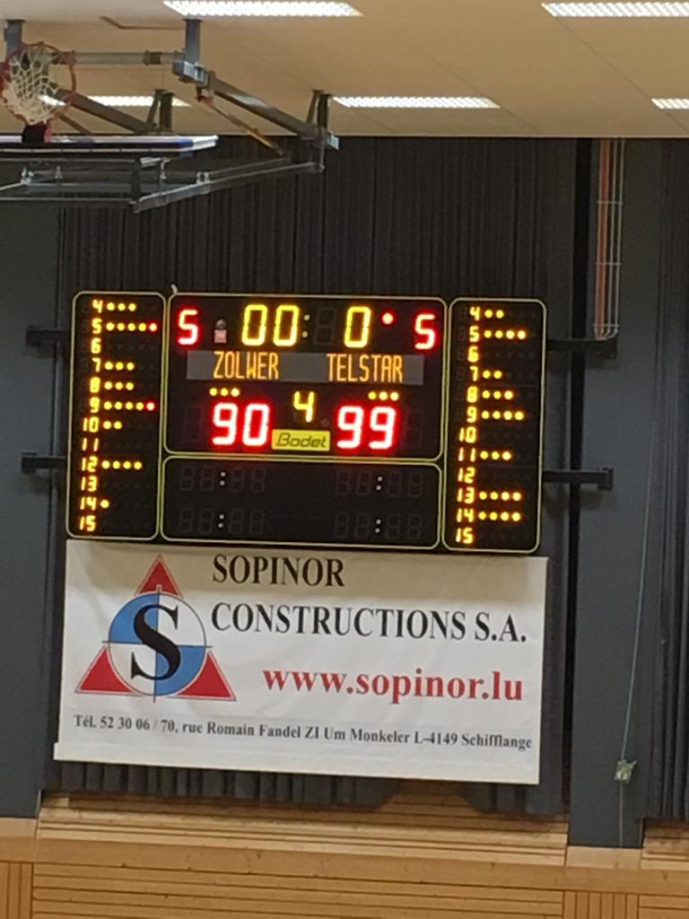 99:90 Victoire zu Zolwer 99:90 Victoire zu Zolwer