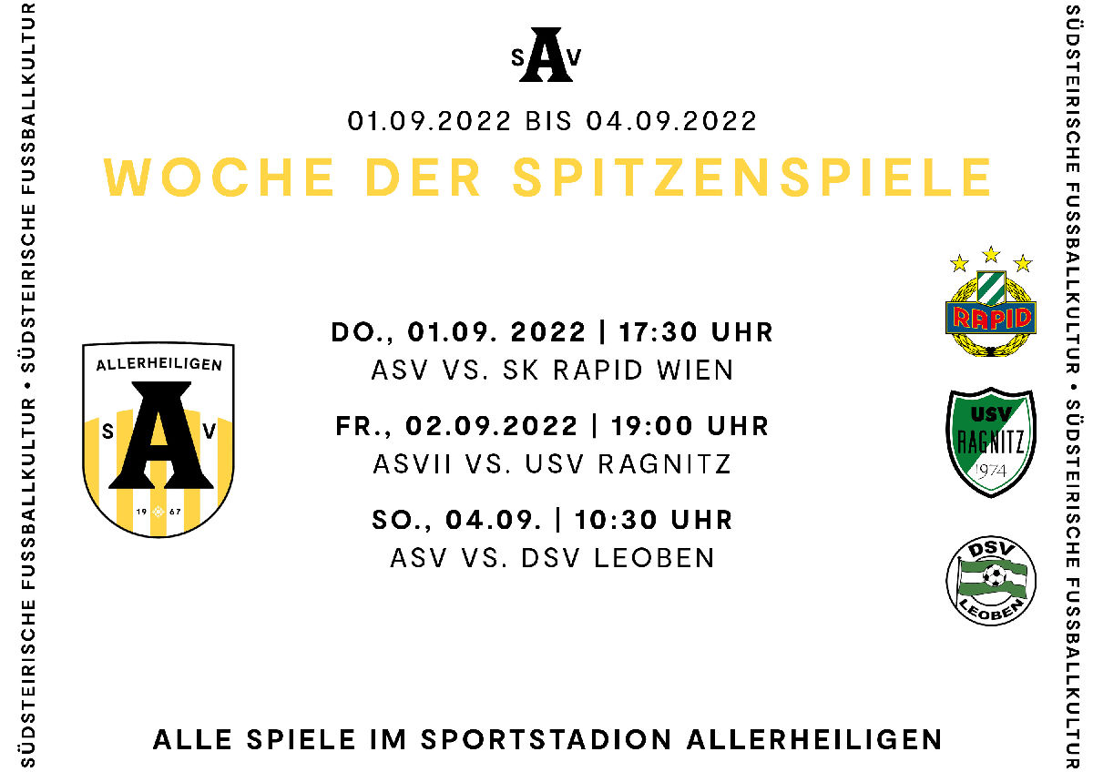 Spitzenspiel jagt Spitzenspiel in Allerheiligen