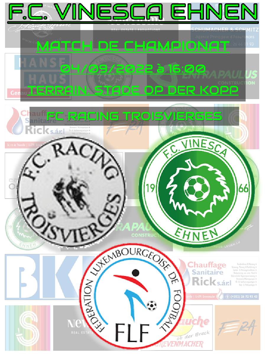 1ten Championatsmatch an direkt op Troisvierges! 1ten Championatsmatch an direkt op Troisvierges!