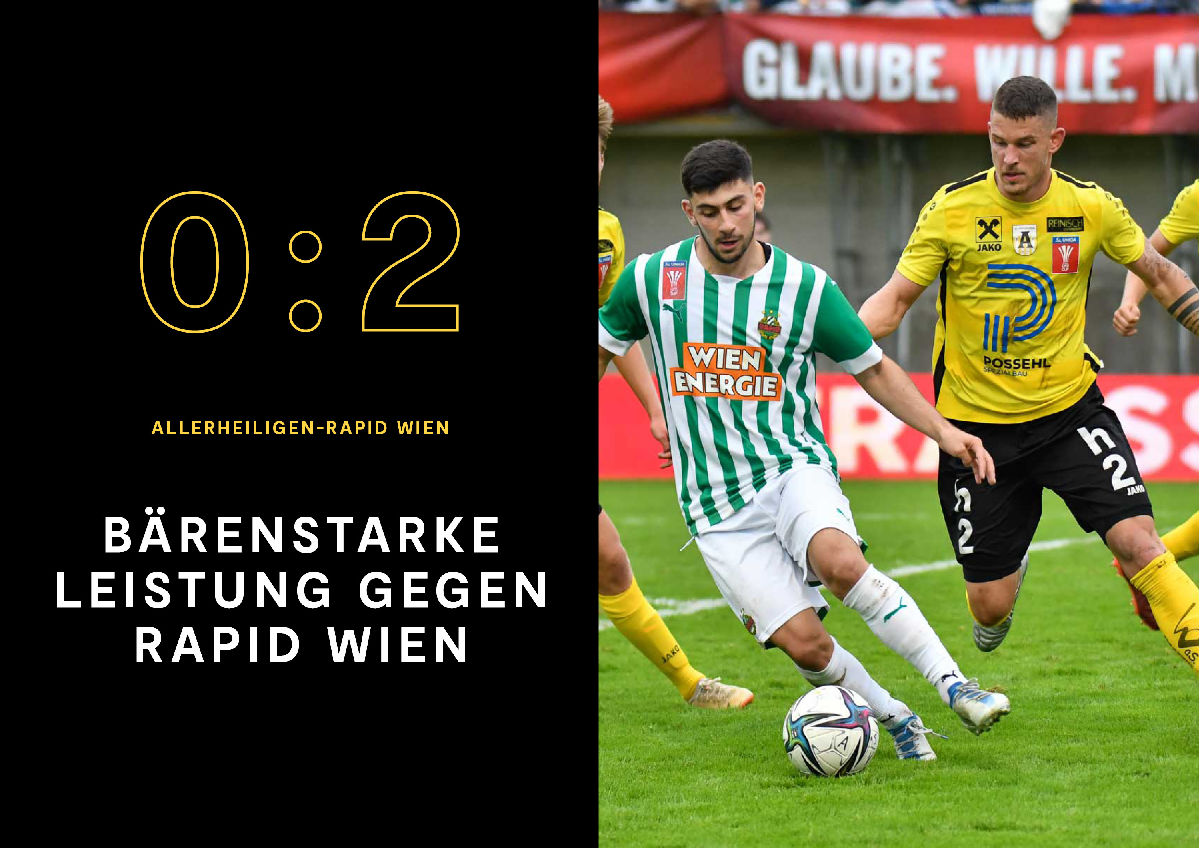 ASV zeigte großartigen Kampf gegen Rapid