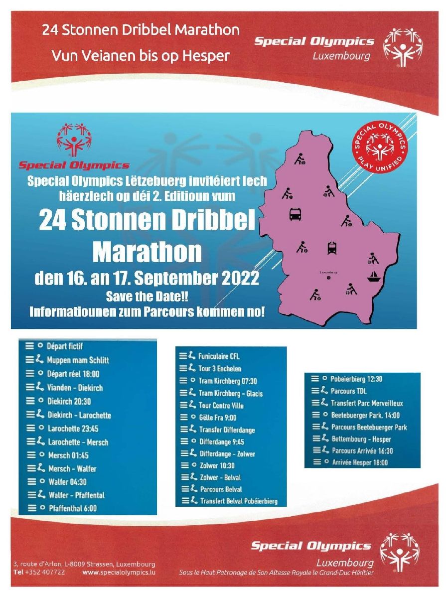 Du wells matmachen beim  24 Stonnen DribbelMarathon September 16.&17  ?