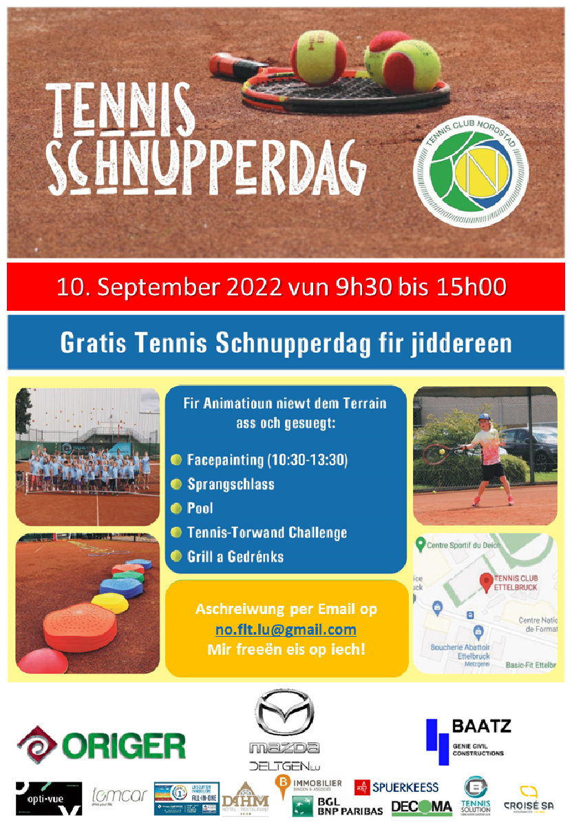 Schnupperdag / Porte ouverte - 10/09/2022