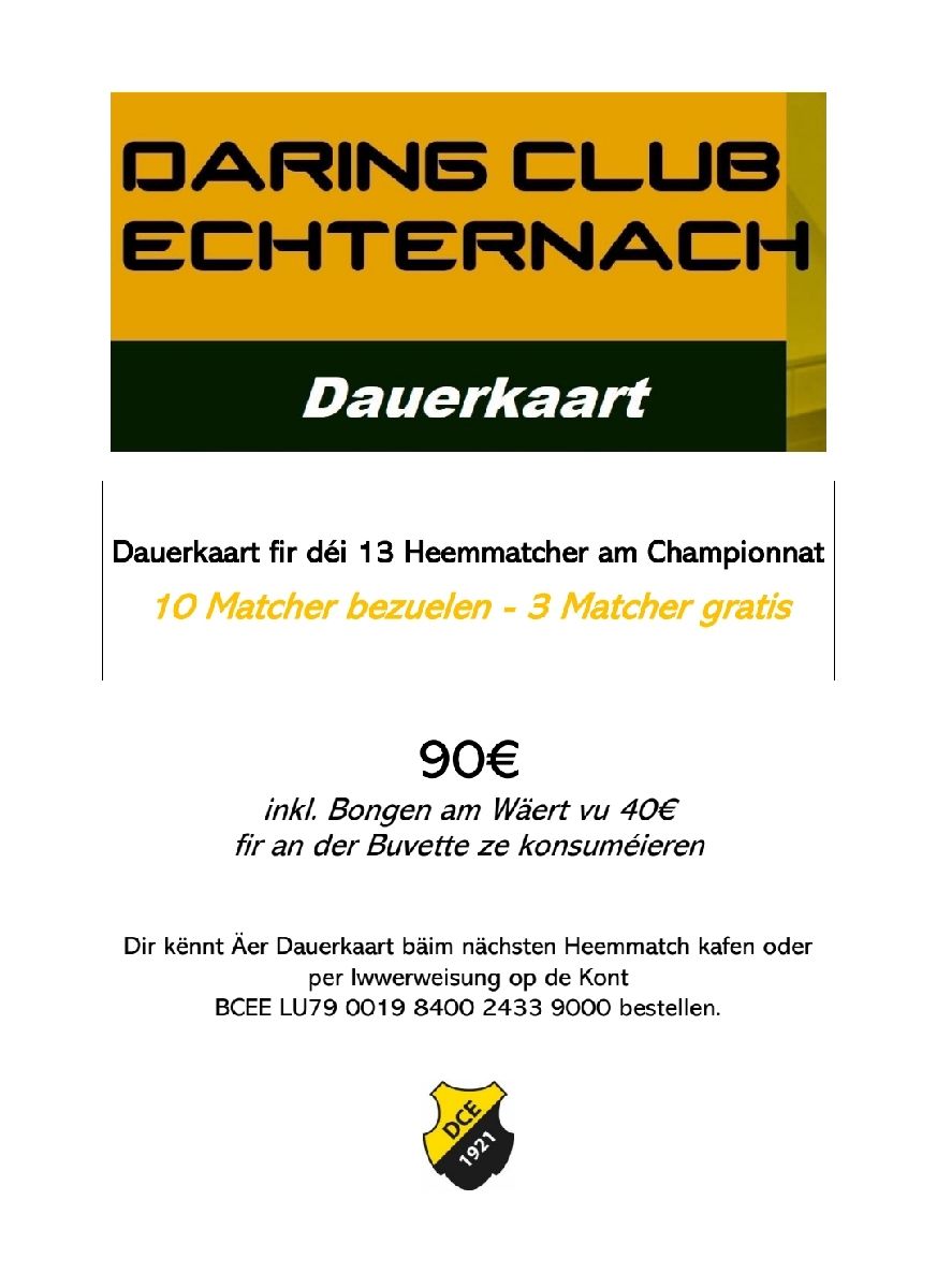 DAUERKAART SAISON 2022-23