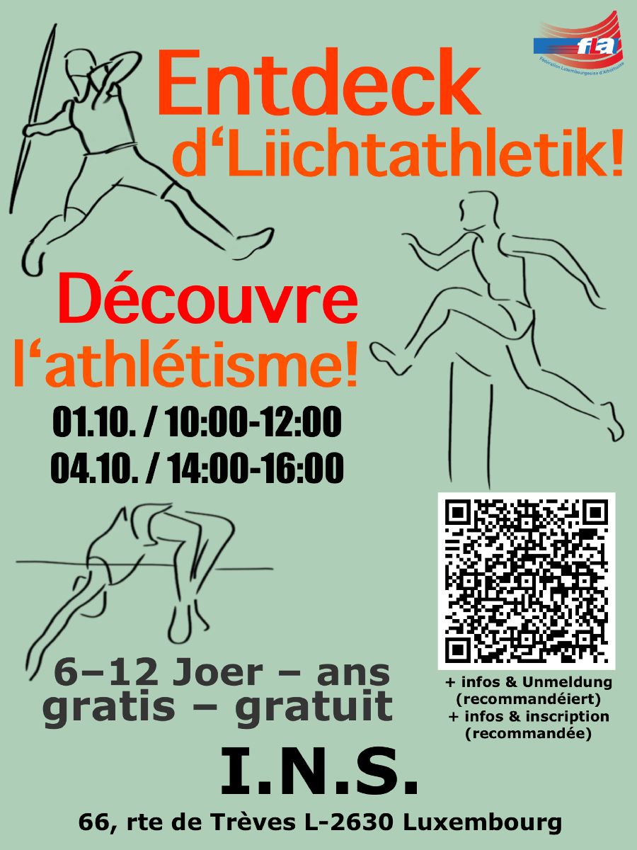 Découvre l'athlétisme : Changement de lieu Découvre l'athlétisme : Changement de lieu
