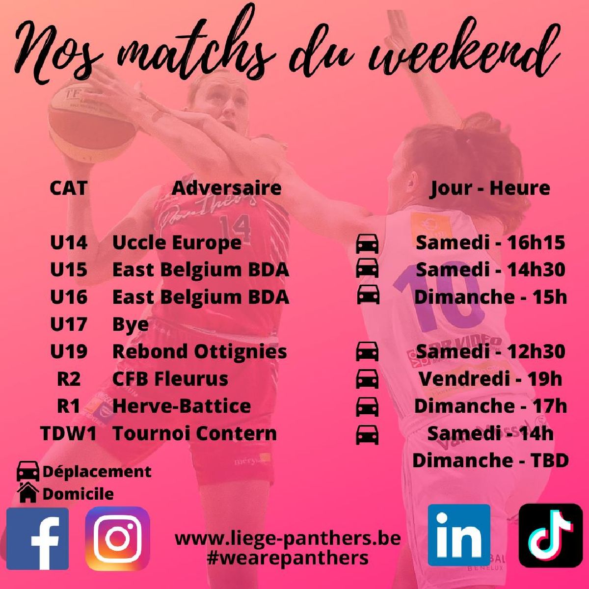 MATCHS DU WEEK-END