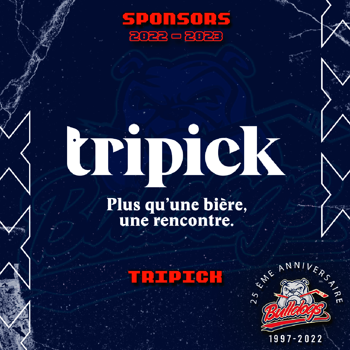 TRIPICK - NOUVEAU SPONSOR DES BULLDOGS DE LIEGE 2022-2023