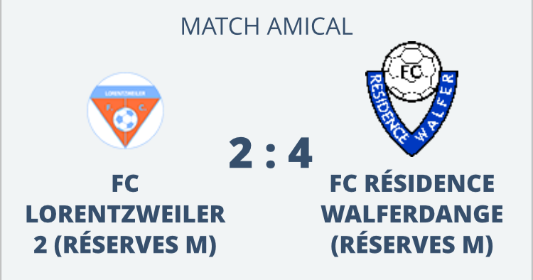 15/02/2019 Résultat Match Amical Senior Réserves