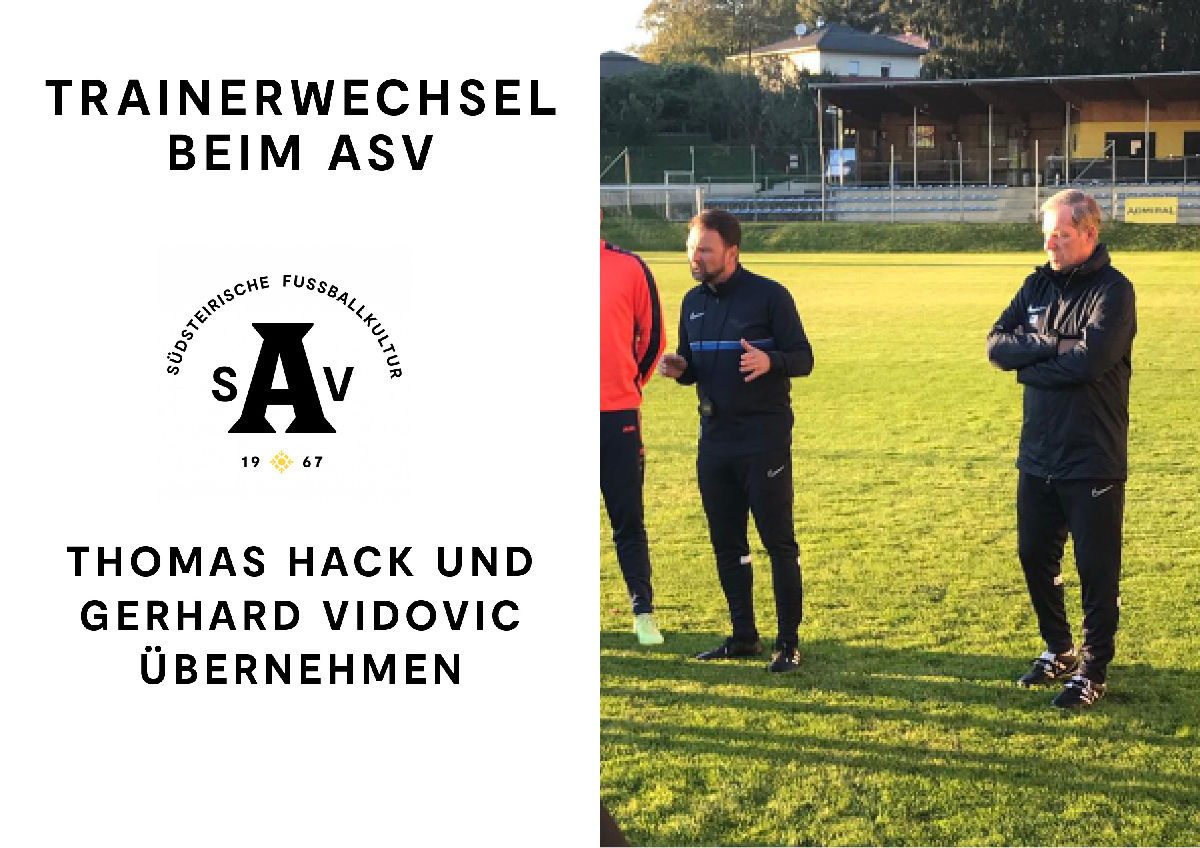 Thomas Hack und Gerhard Vidovic übernehmen beim ASV