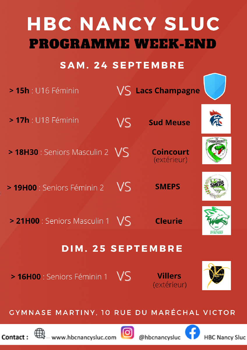 Programme 24/09 et 25/09 