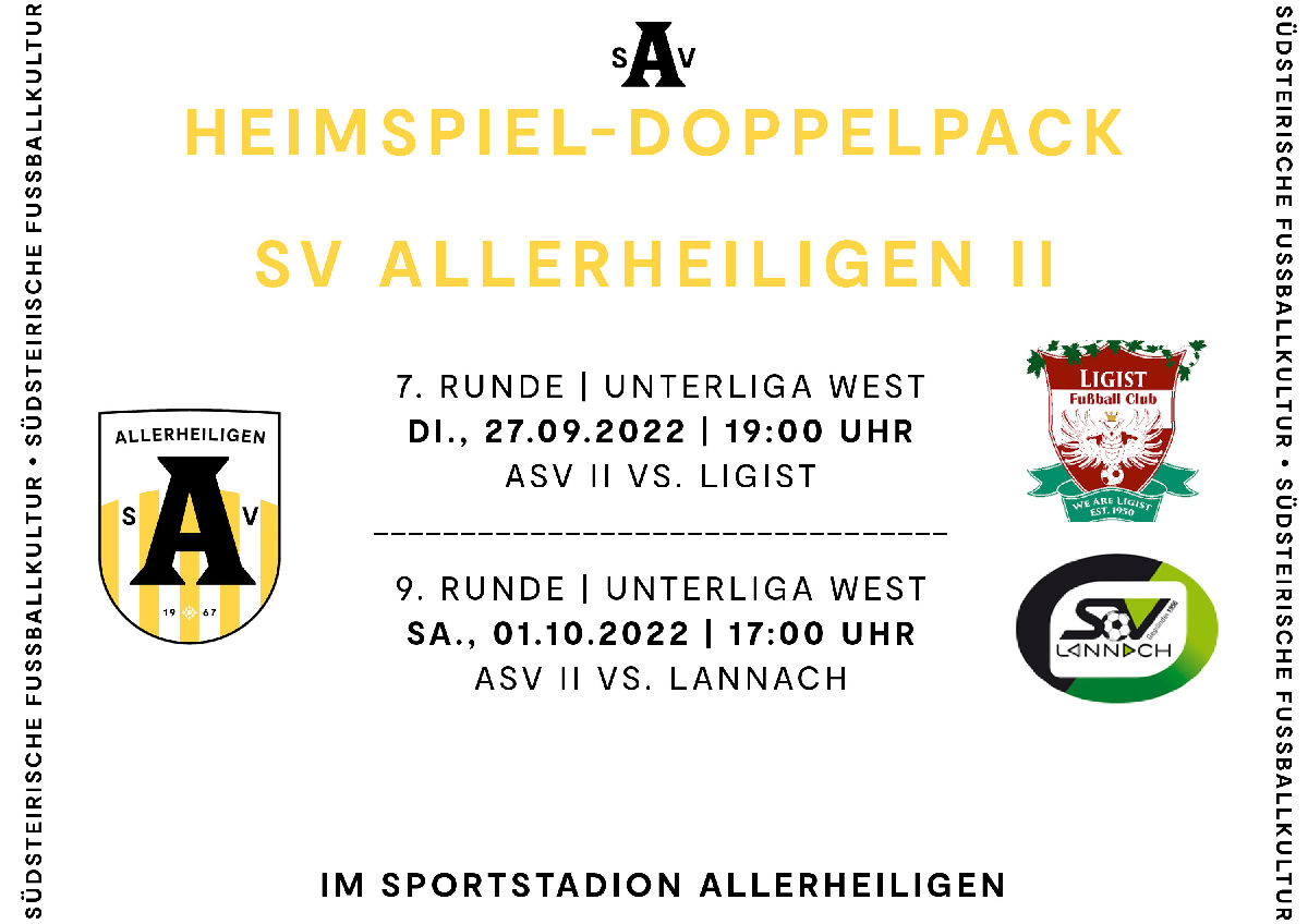 Heimspiel-Doppelpack für ASV II