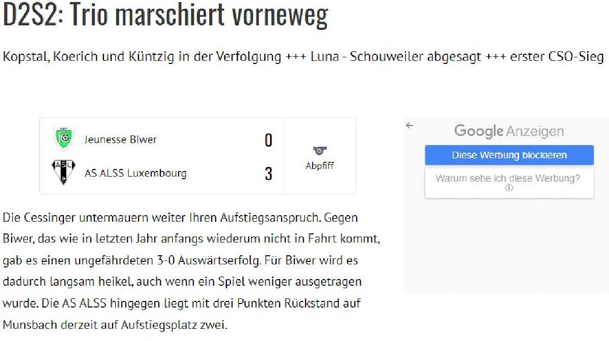 Article de FUPA