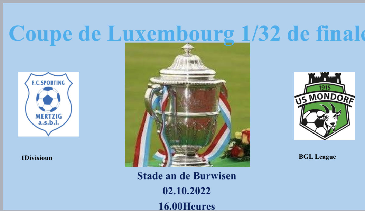 Coupe de Luxembourg 1/32 Finale