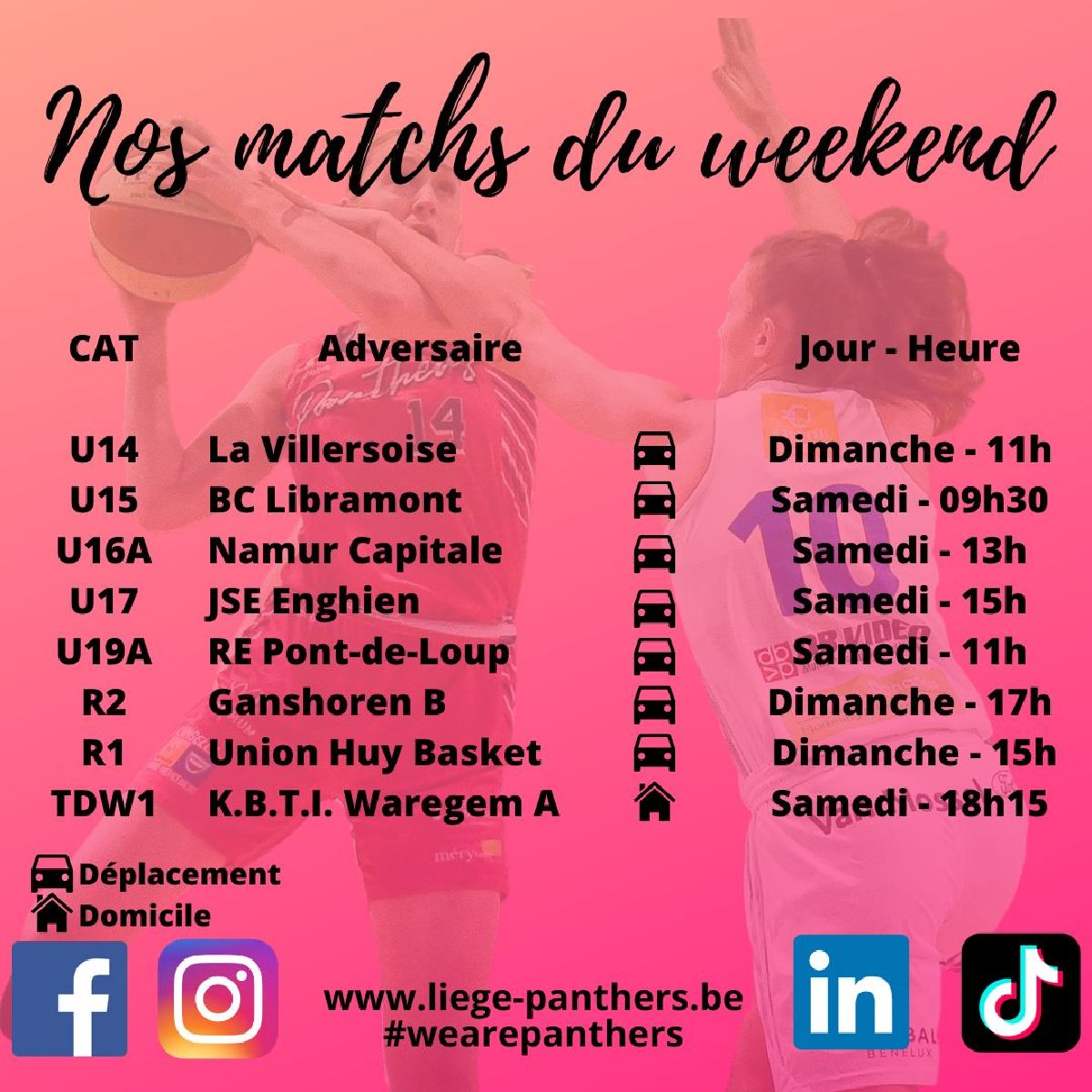 MATCHS DU WEEK-END 