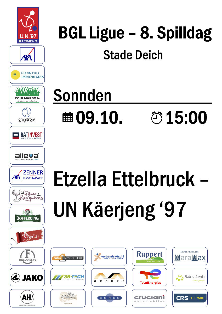 Etzella - UNK e Sonnden um 15h00!