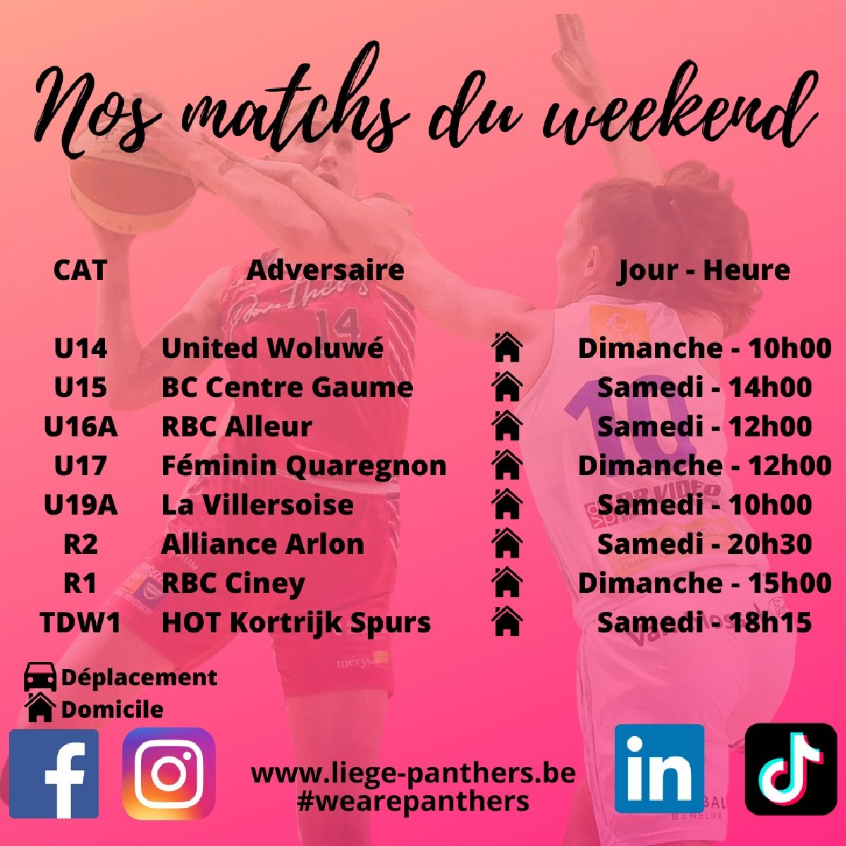 Les Matchs du Week-end 