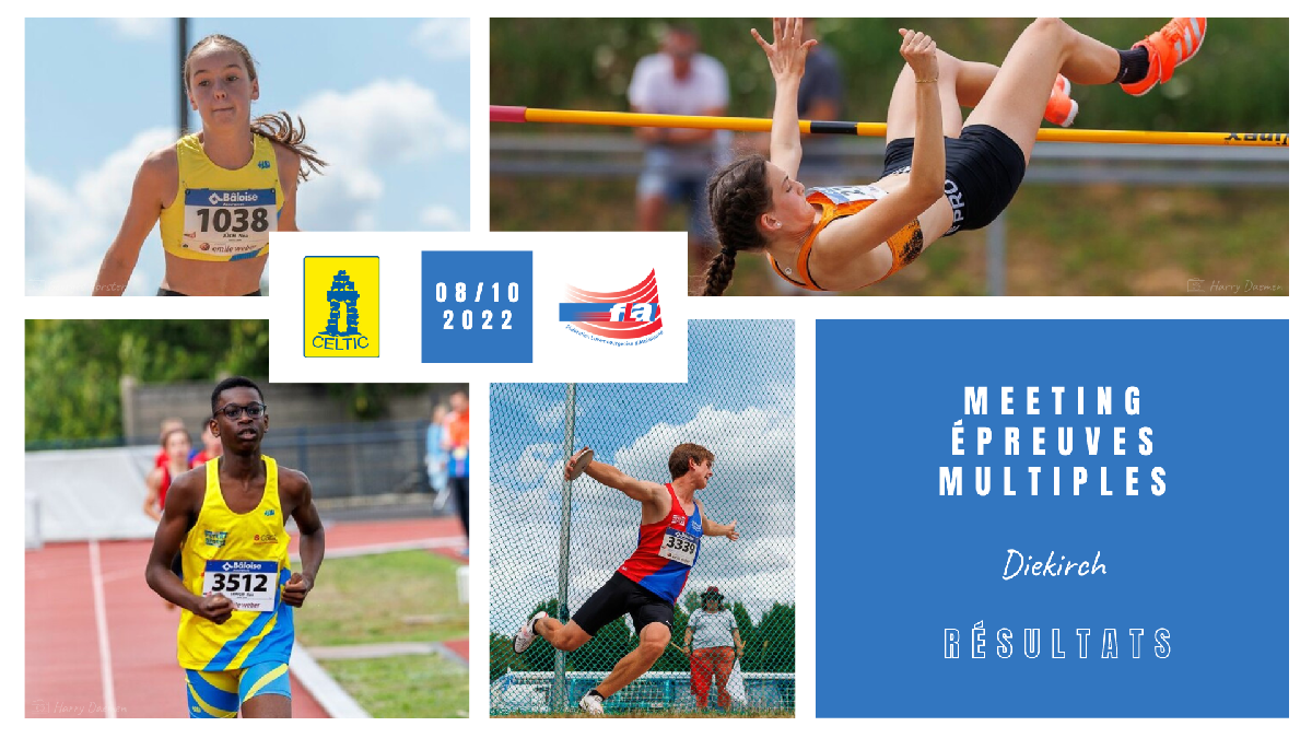 Résultats Meeting épreuves multiples 08/10/22, CELTIC, Diekirch