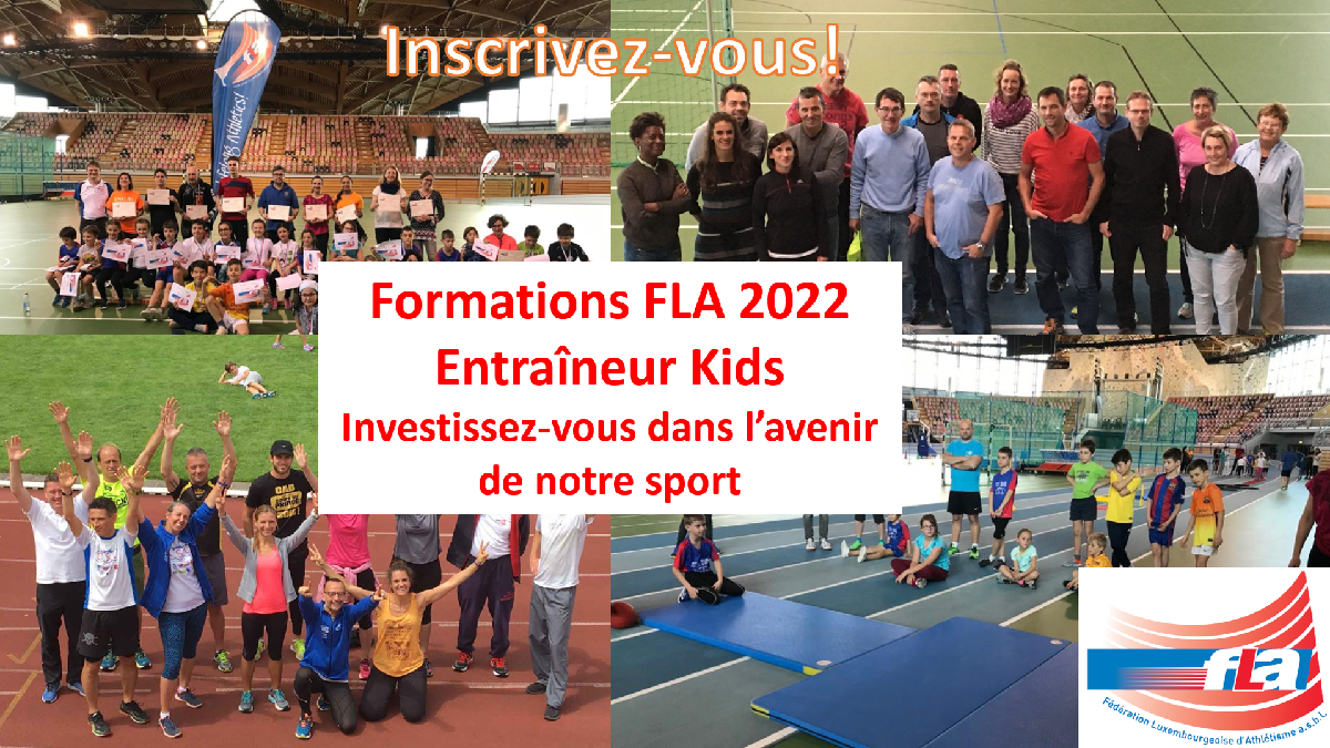 Formation Kids Athletics (LUXQF1) : inscriptions
