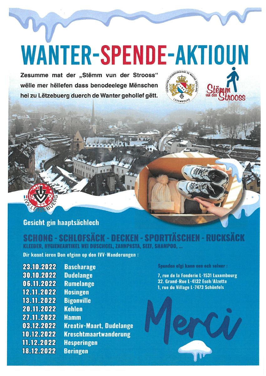 WANTER-SPENDE AKTIOUN FLYER 